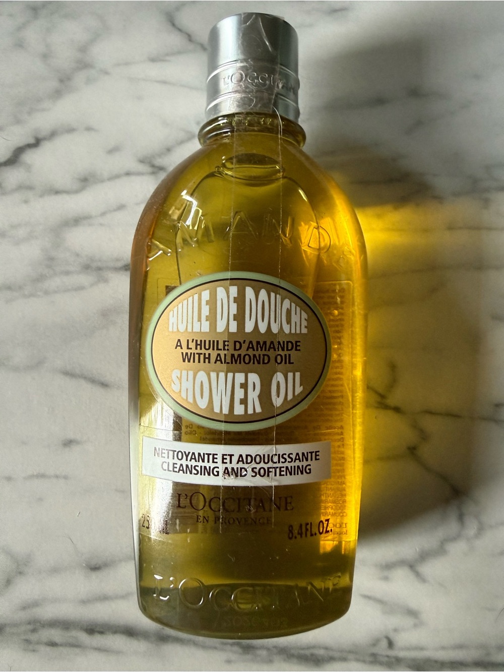 L'OCCITANE Almond Shower Oil Bottle – 250 mL (8.4 fl. oz.)
